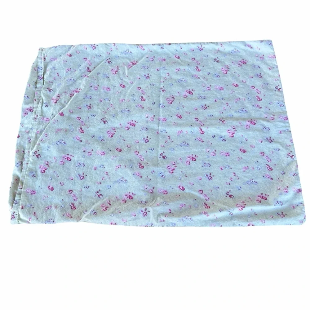 Simply Shabby Chic Bramble Rose 2-Piece Standard Pillow Sham Set Green Pink GUC